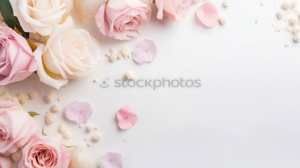 Similar – Pink and cream roses