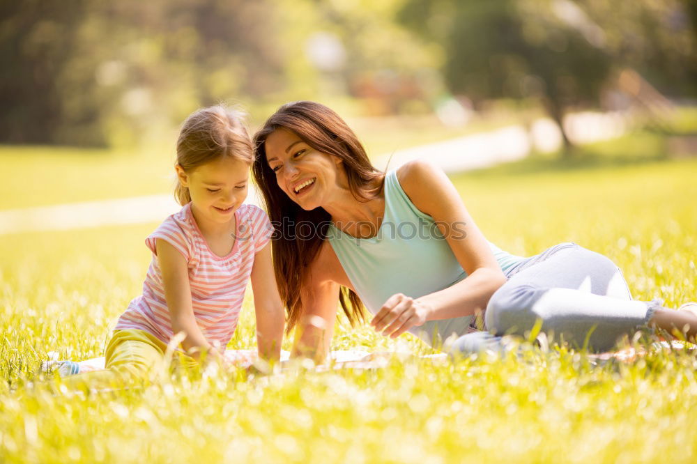 Similar – mother and little girl playing in the park