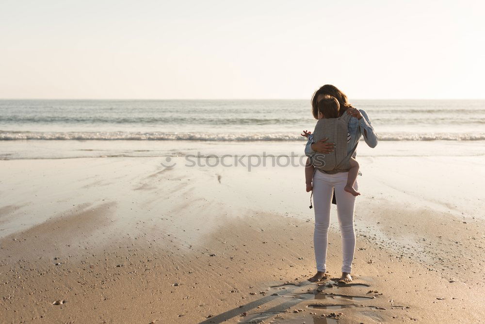 Similar – Image, Stock Photo Woman on the Atlantic in Portugal in December