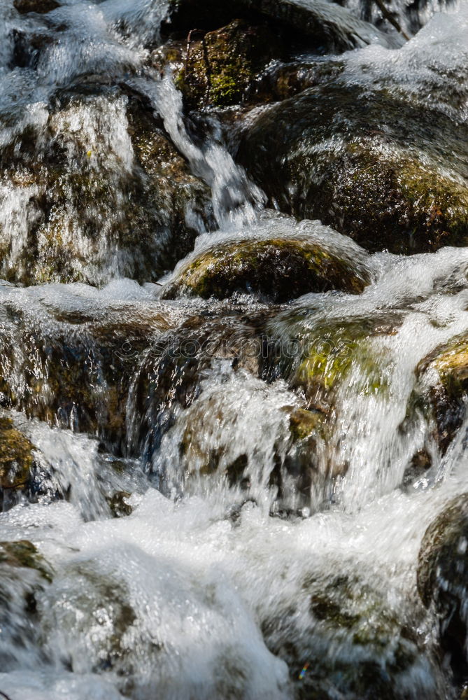 Similar – Image, Stock Photo Bubbling mountain stream at the Stuiben Falls