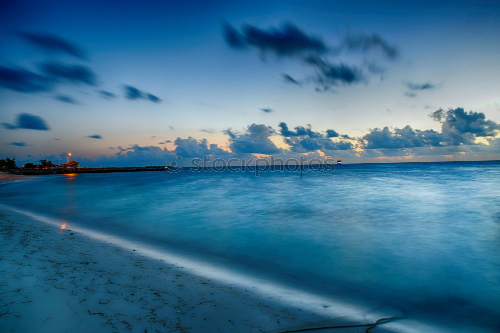 Image, Stock Photo Sunset Landscape Blue