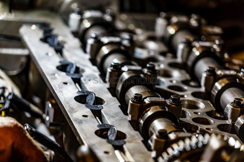 Image, Stock Photo Professional Mechanic Repairing Car Engine.