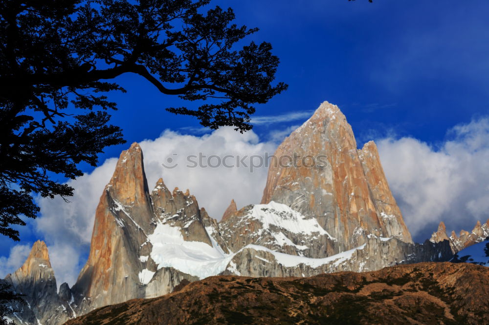 Similar – Image, Stock Photo The Peaks of Fitz Roy mountain, Argentina