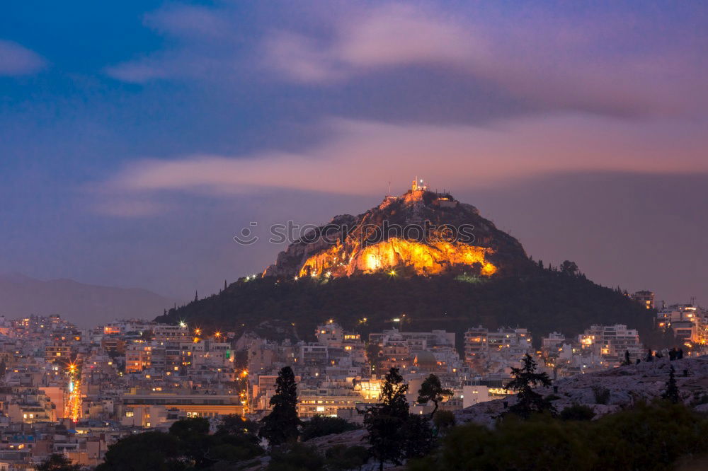 Similar – Image, Stock Photo Sunset over the Acropolis