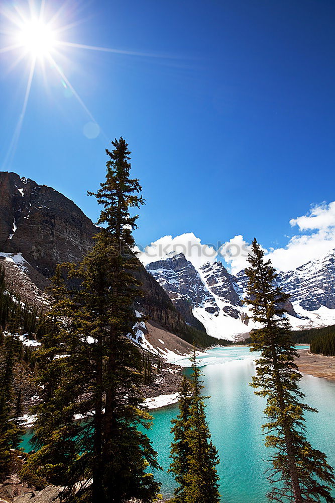 Similar – Image, Stock Photo Summer day at beautiful Moraine Lake