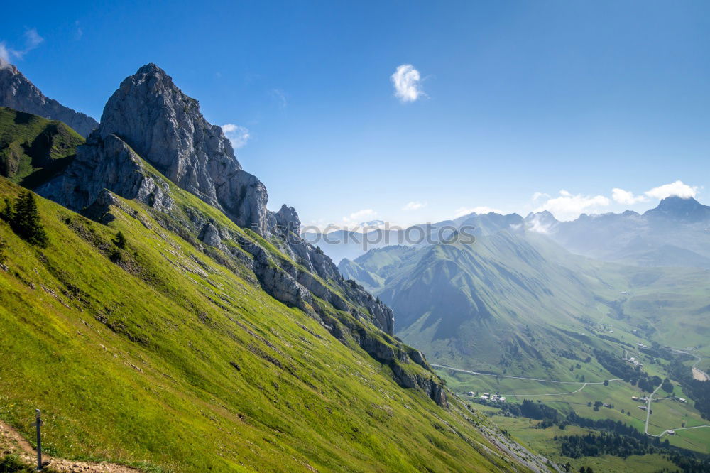 Similar – Image, Stock Photo View from the Üntschenspitze