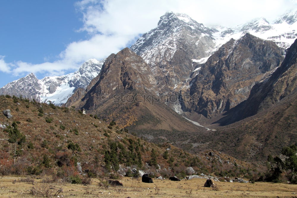 Similar – Image, Stock Photo Jharkot Village on the Annapurna Circuit