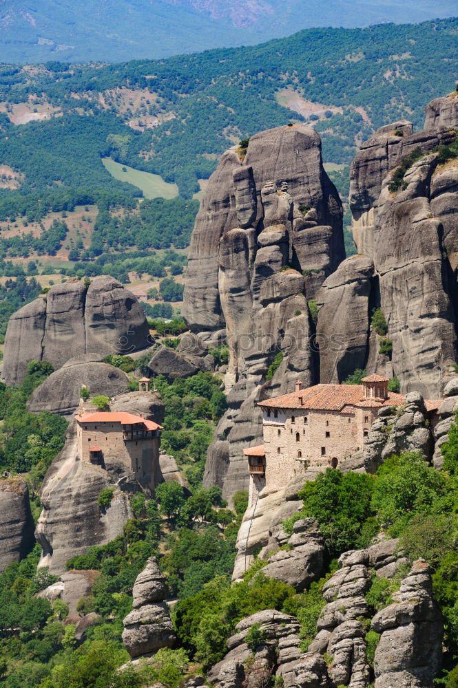 Similar – Image, Stock Photo Meteora in Greece. Meteora is the monasteries