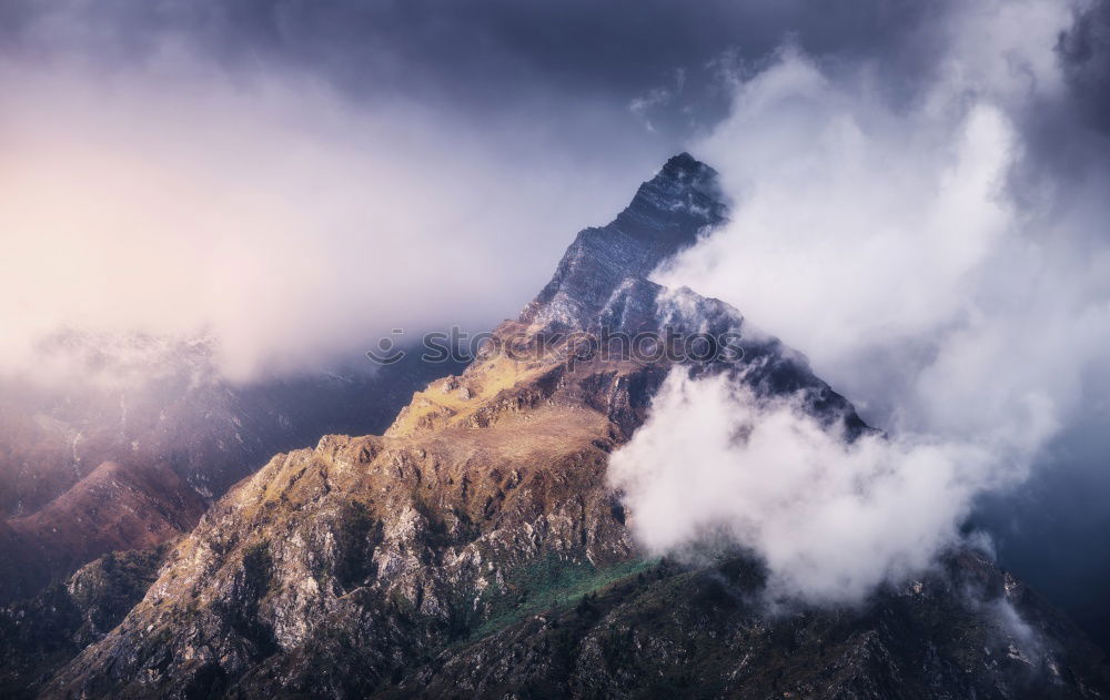 Similar – Image, Stock Photo Wrapped mountain in the Dolomites