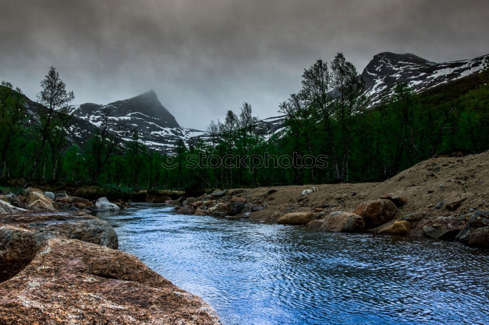 Image, Stock Photo wild river in national park, Norway, Scandinavian