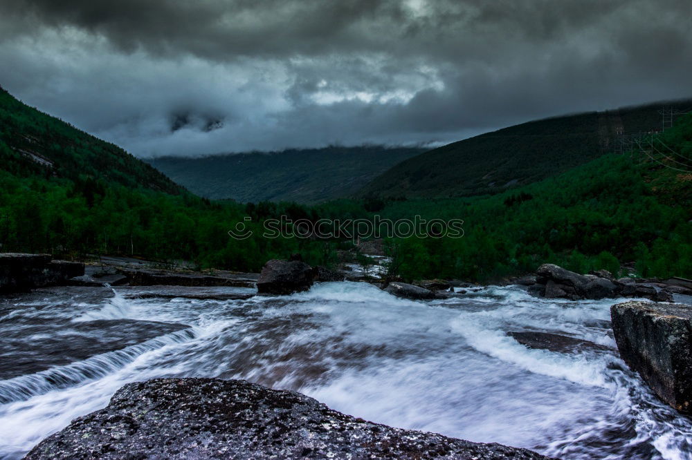 Similar – Image, Stock Photo wild river in national park, Norway, Scandinavian