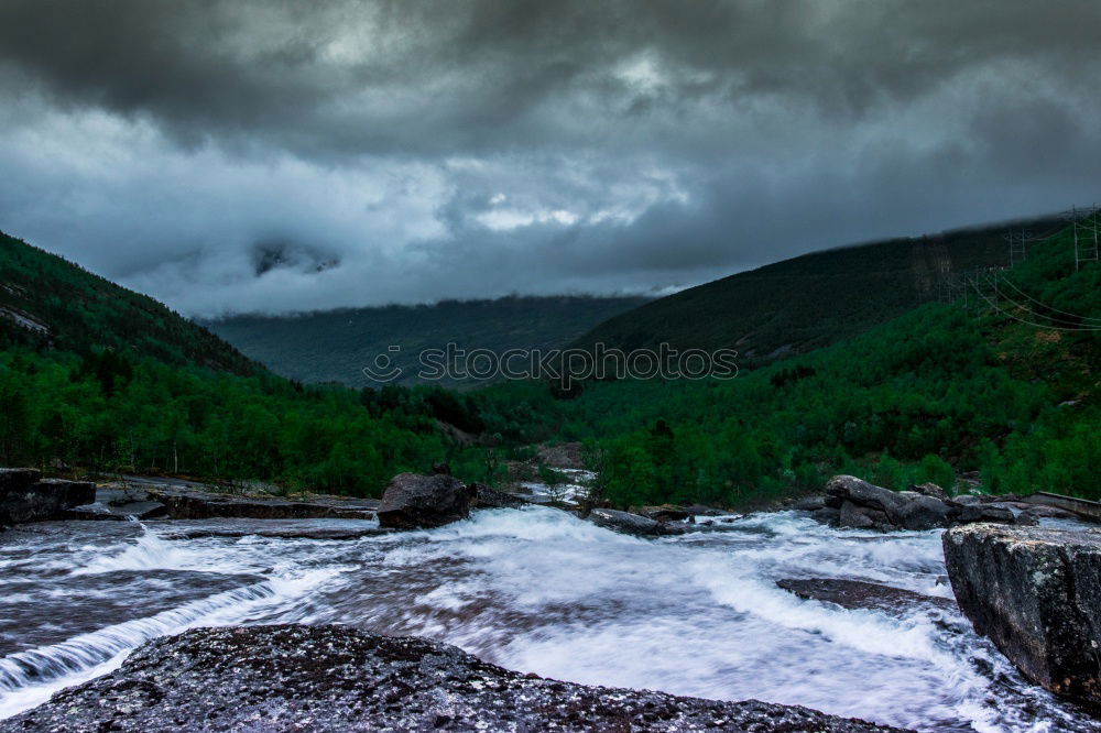 Similar – Image, Stock Photo wild river in national park, Norway, Scandinavian