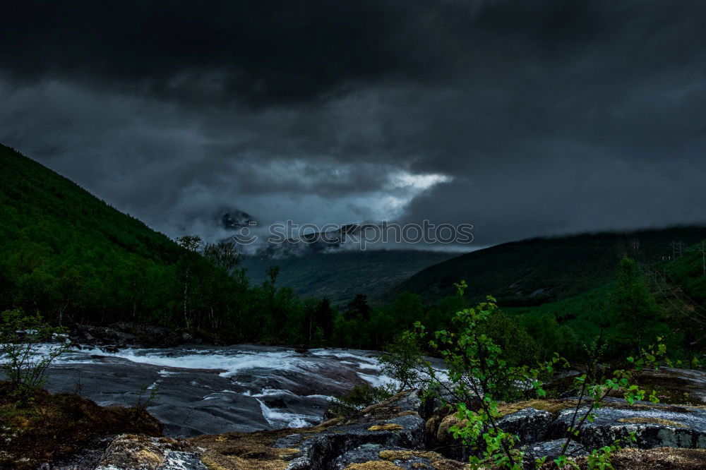 Similar – Image, Stock Photo wild river in national park, Norway, Scandinavian