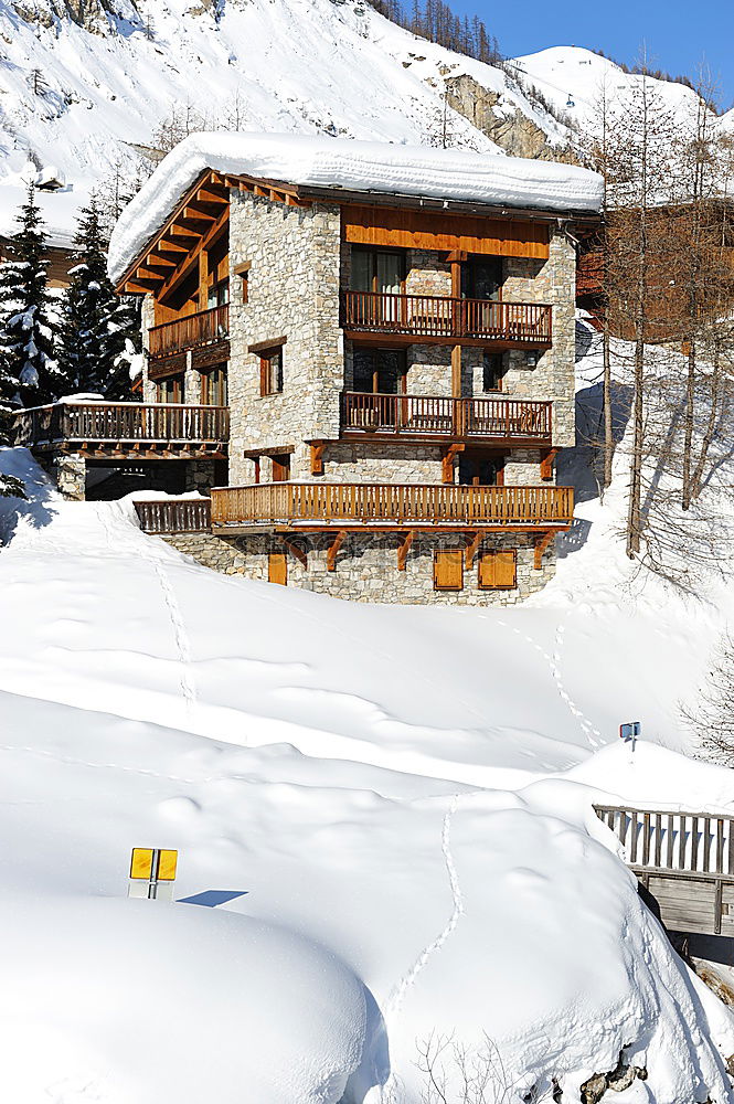 Similar – Image, Stock Photo Alpine village on a snowing day