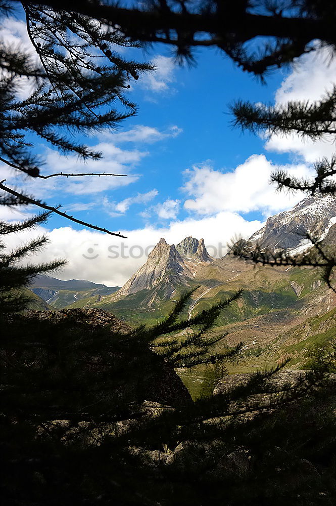 Similar – Image, Stock Photo Cloudy and sunny view in the Dolomites