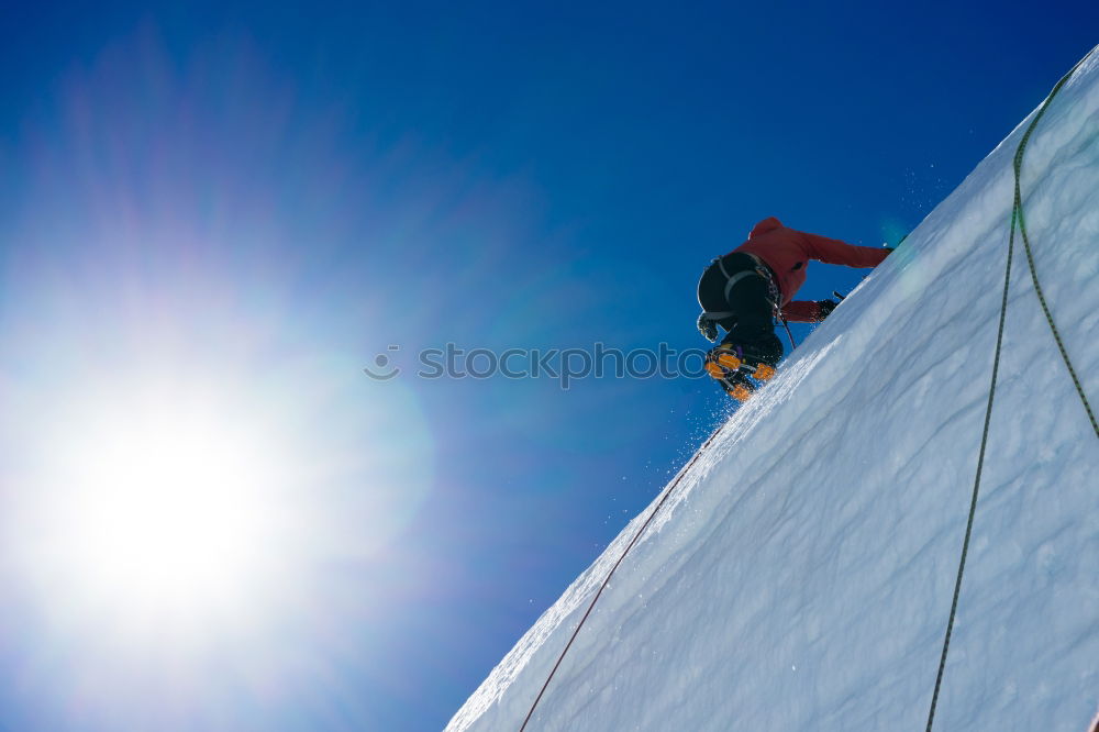 Similar – Image, Stock Photo Downhill alpine skiing at high speed on powder snow