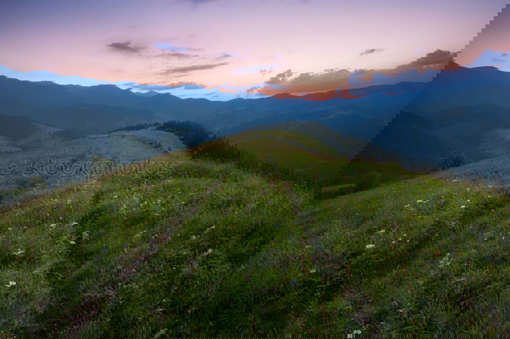 Similar – Image, Stock Photo evening hike Contentment