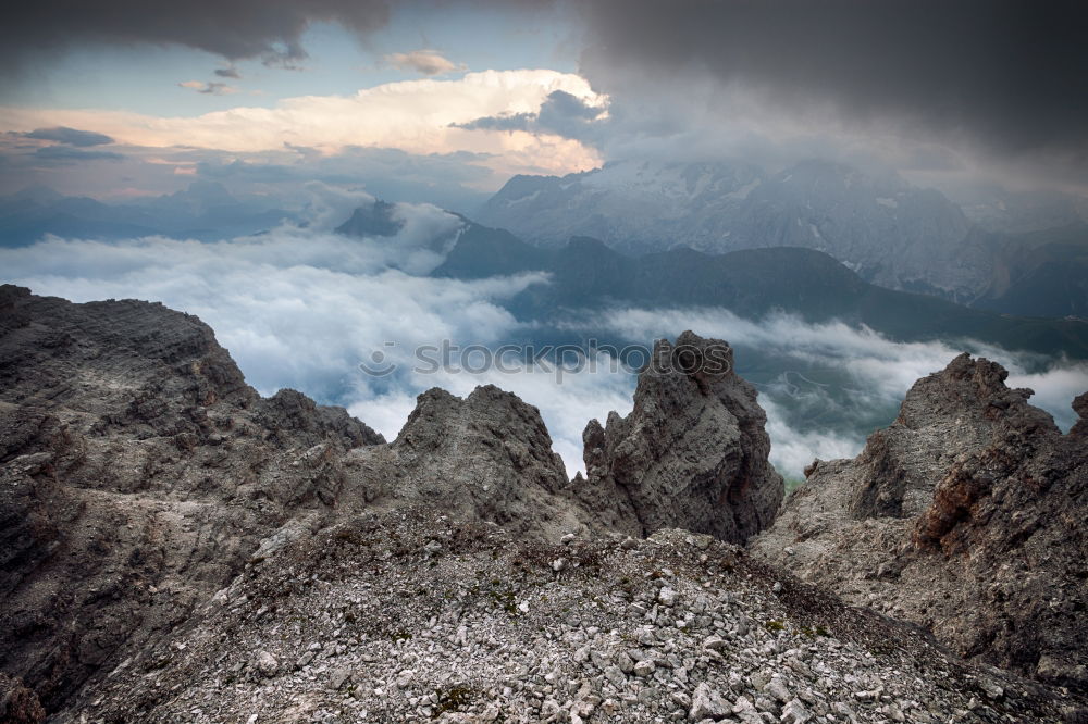 Similar – Image, Stock Photo peaks, rocks, clouds, steep, diffuse