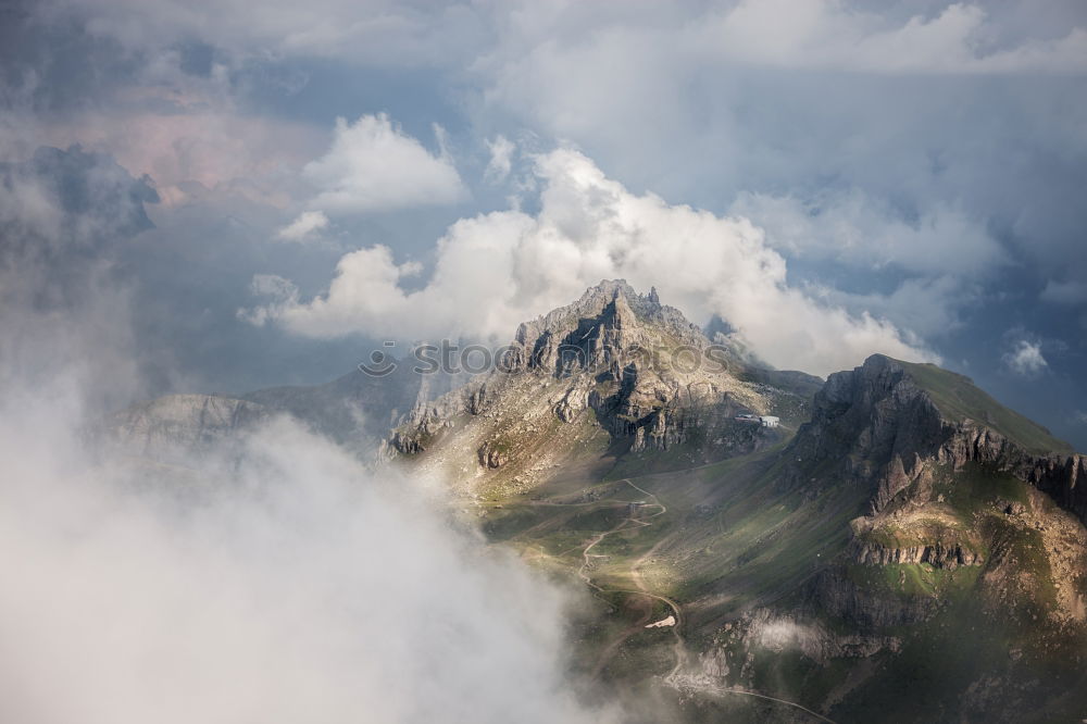 Similar – Sunrise in the Dolomites with view III