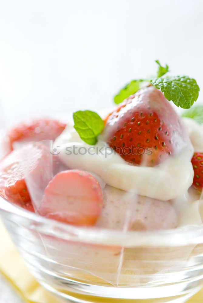 Similar – Image, Stock Photo strawberries. Food Yoghurt