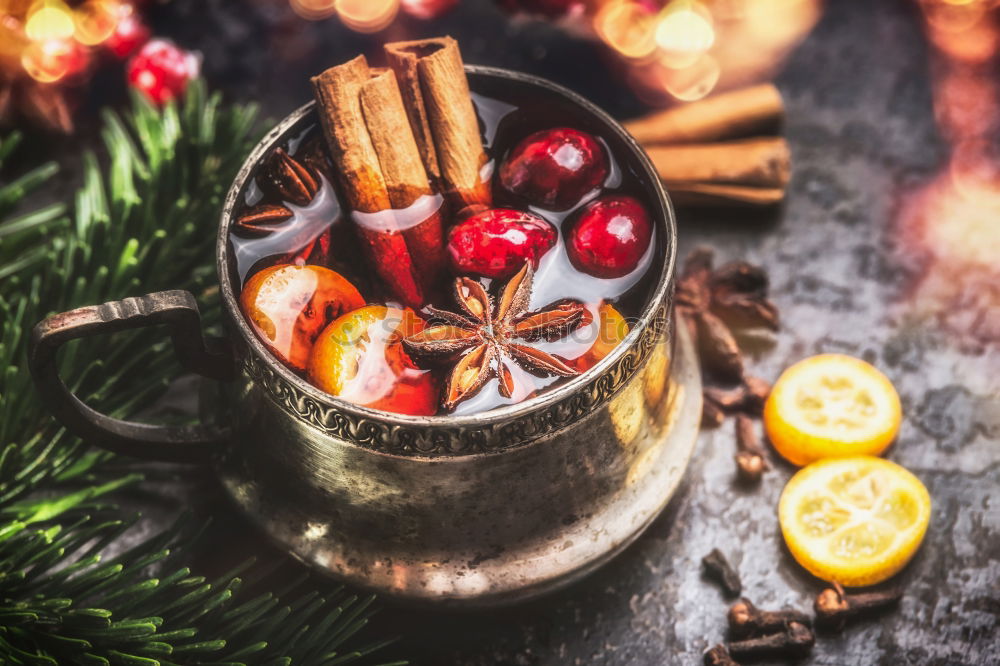 Image, Stock Photo Vintage cup with mulled wine