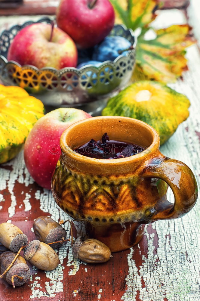 Similar – Image, Stock Photo Homemade jam on wooden table