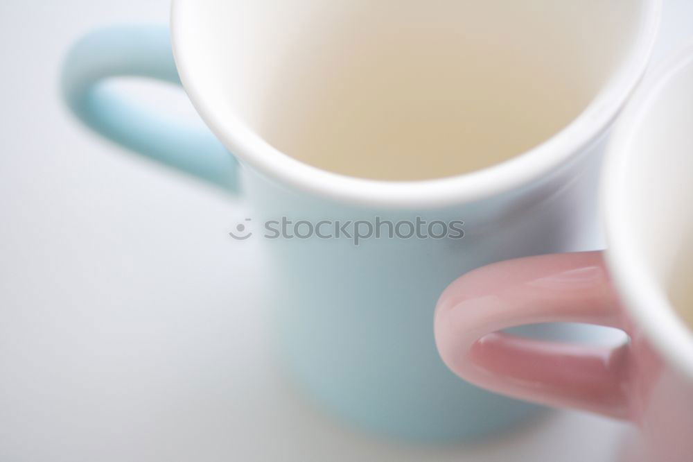 Similar – Image, Stock Photo Two woman hands hold big cup of green tea over canvas