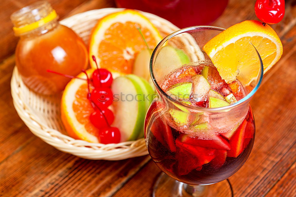 Similar – Punch with fruits sangria