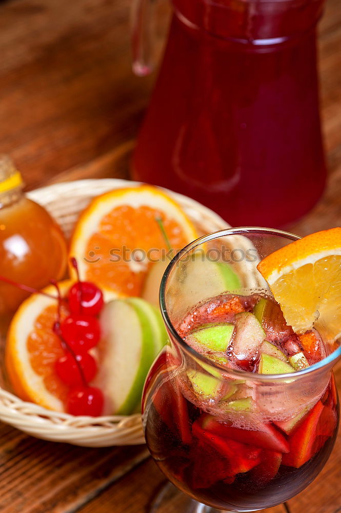 Similar – Image, Stock Photo Sangria drink in glass on wood