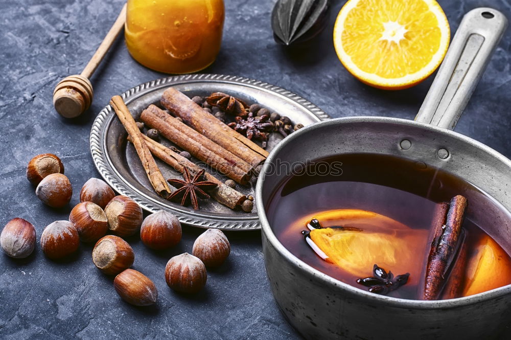 Similar – mulled wine in an aluminum ladle