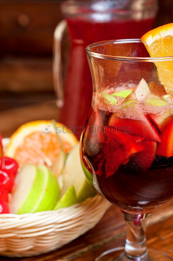 Similar – Image, Stock Photo Sangria drink in glass on wood