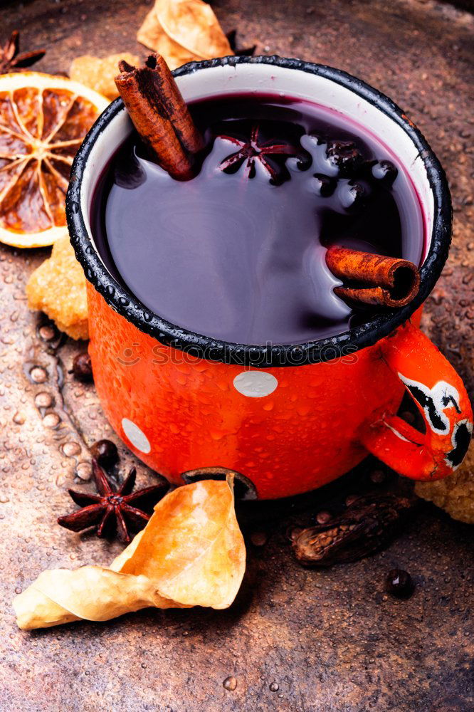 Similar – mulled wine in stylish glass