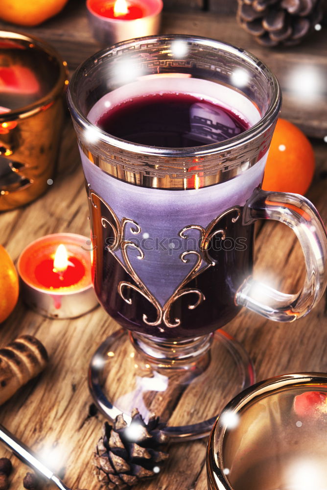 Similar – mulled wine in stylish glass