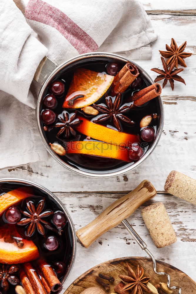 Similar – mulled wine in an aluminum ladle