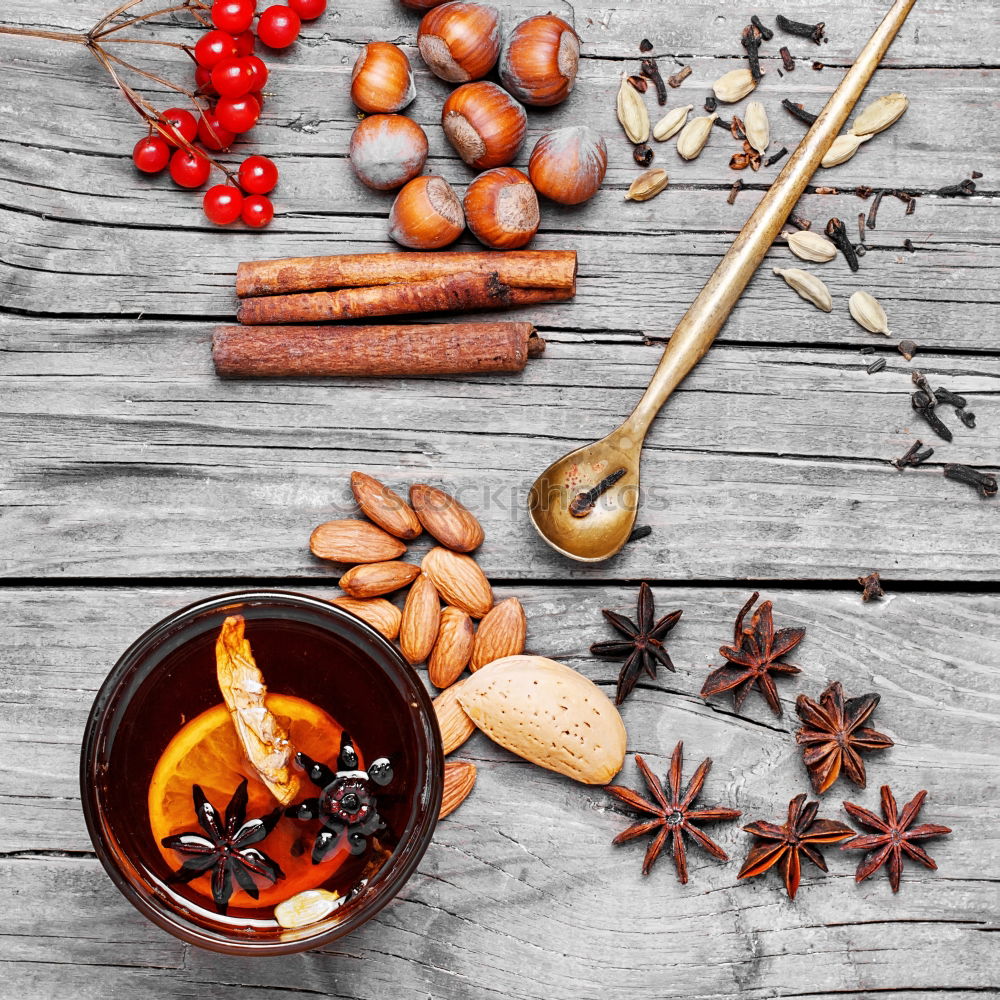 Similar – Image, Stock Photo Fresh carrot juice in glass jars, top view