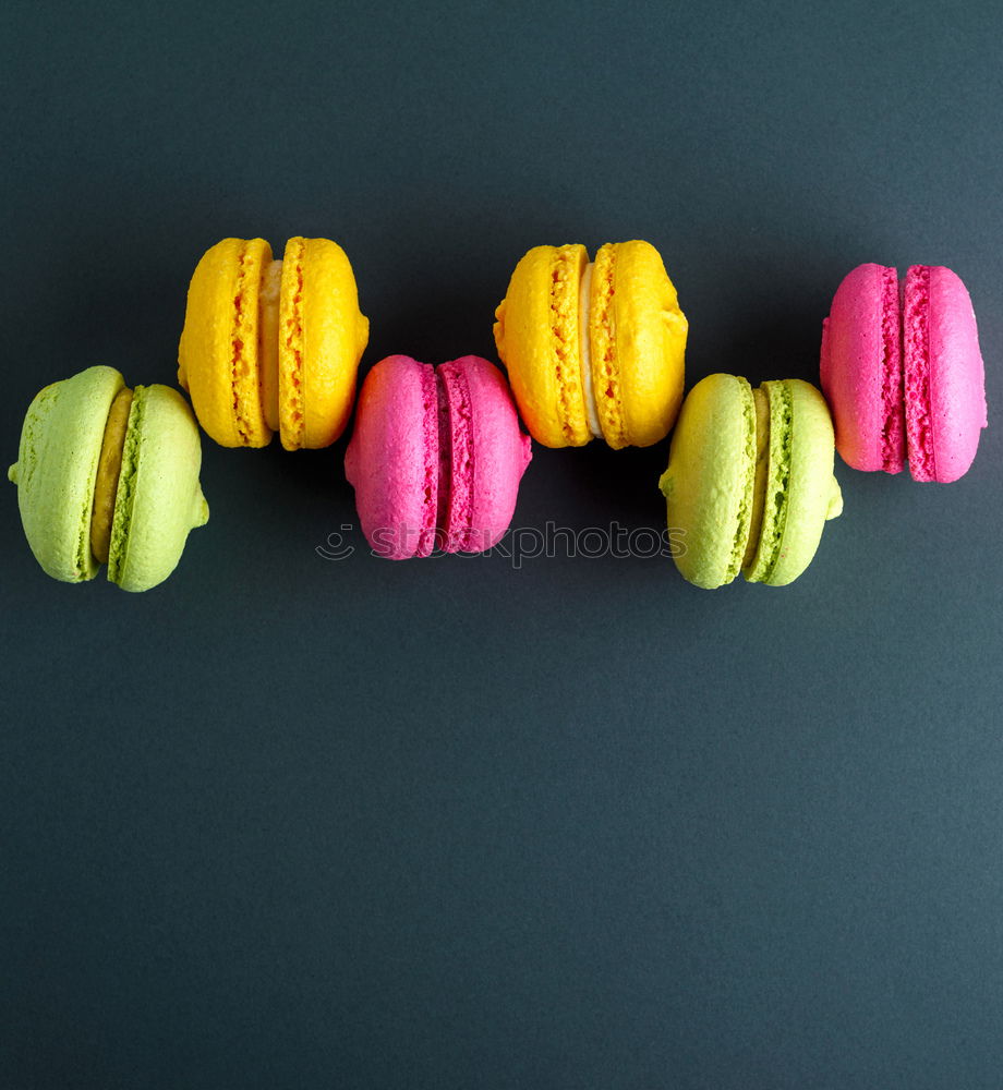 Similar – Image, Stock Photo cake of almond flour with cream macarons