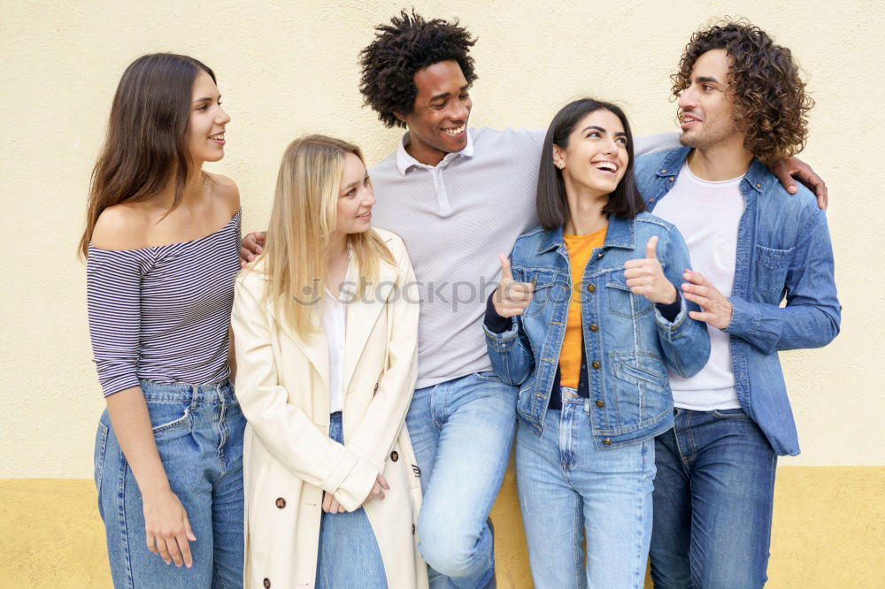 Similar – Image, Stock Photo Group of friends having fun together outdoors