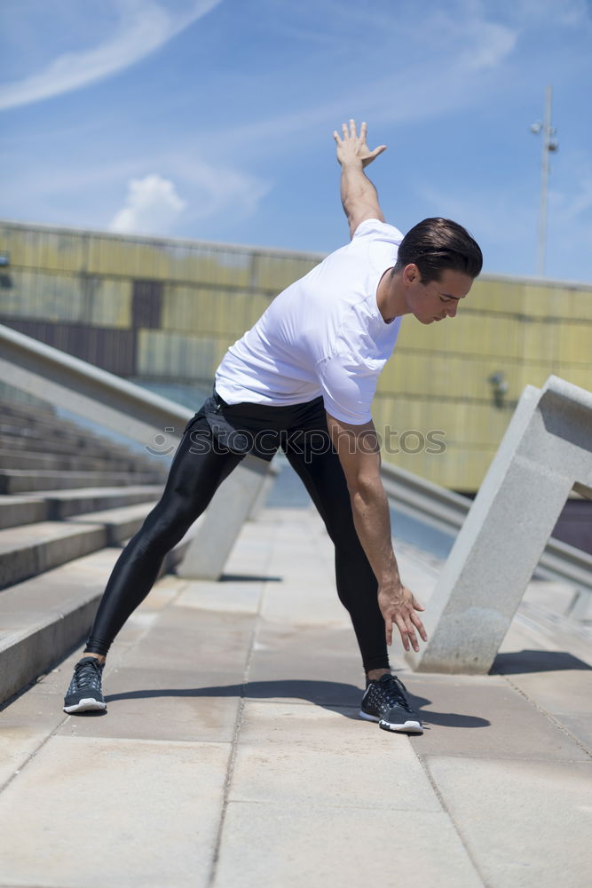 Similar – Muscular man working out in the city