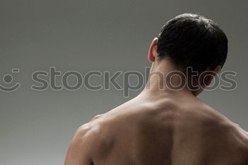 Similar – Topless curly woman in studio