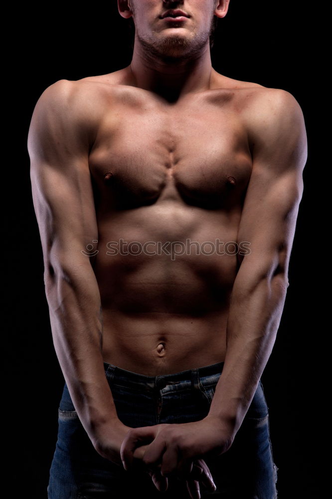 Similar – The sexy man shows off his strong muscles.