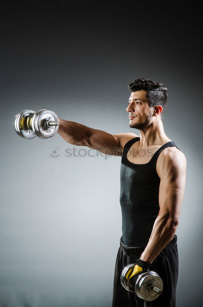 Similar – Image, Stock Photo Young thai boxing man is doing a workout for fight