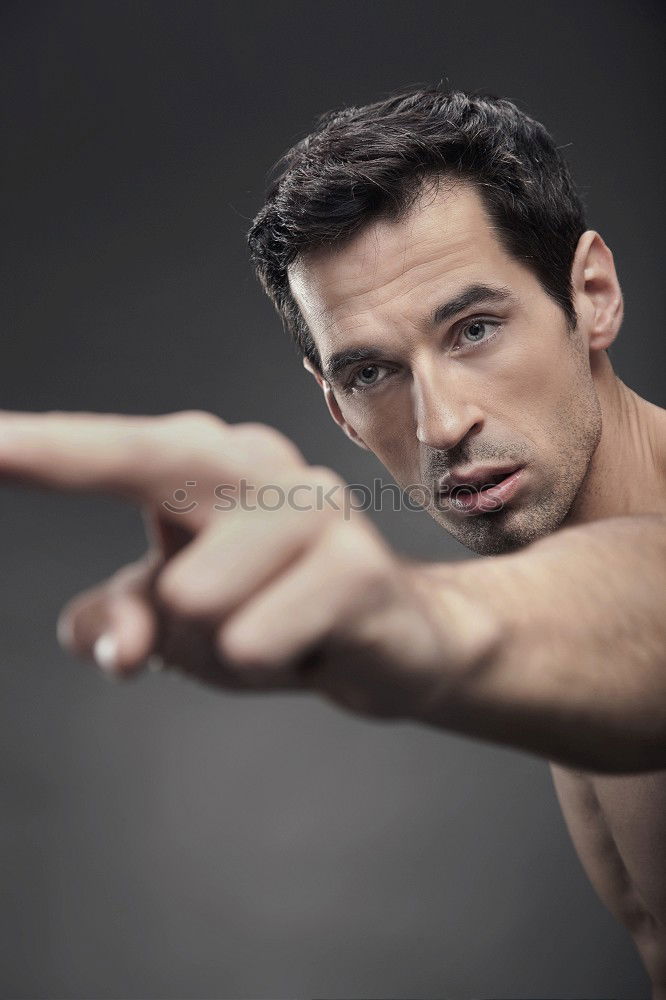 Similar – Image, Stock Photo slim guy with bare torso