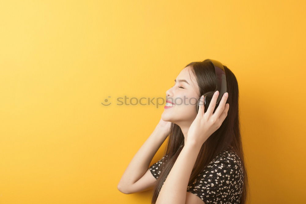 Image, Stock Photo Brunette woman with short bob hairstyle