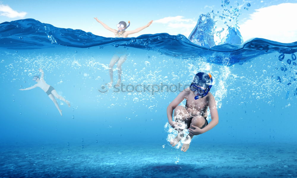 Similar – Image, Stock Photo and bye … Swimming pool