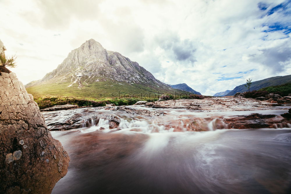 Similar – Image, Stock Photo Majestic waterfalls on cliff in mountains