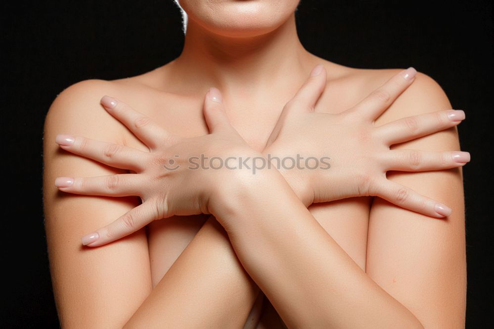 Similar – Shy? Woman Shoulder