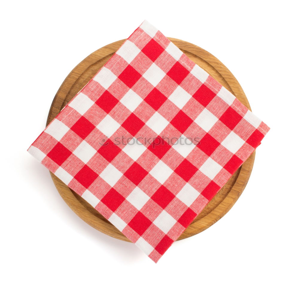 Similar – Vintage curtain for bus, red and white chequered with ruffle tape