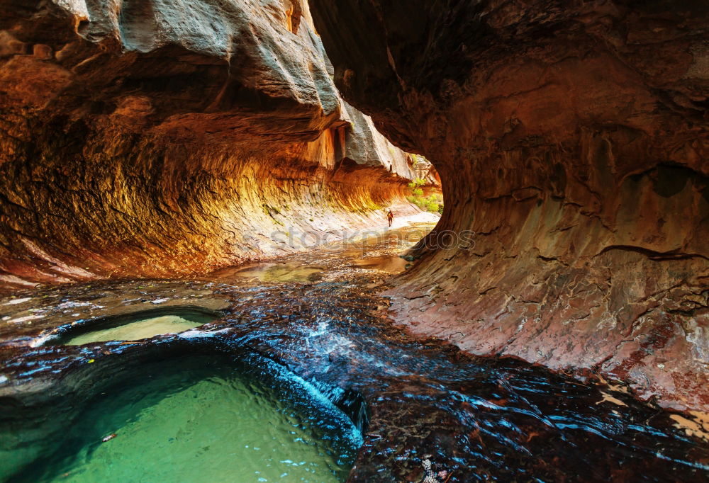 Similar – Canyon or lake ? Lava Cave