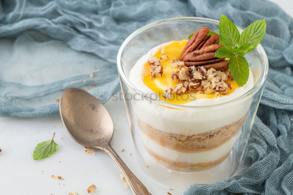 Similar – Chia pudding parfait, layered with banana and granola