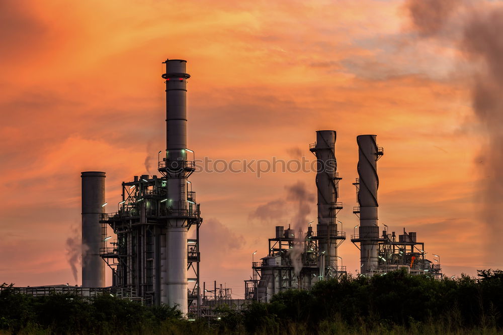 Similar – Image, Stock Photo Industrial Fire 1 Refinery